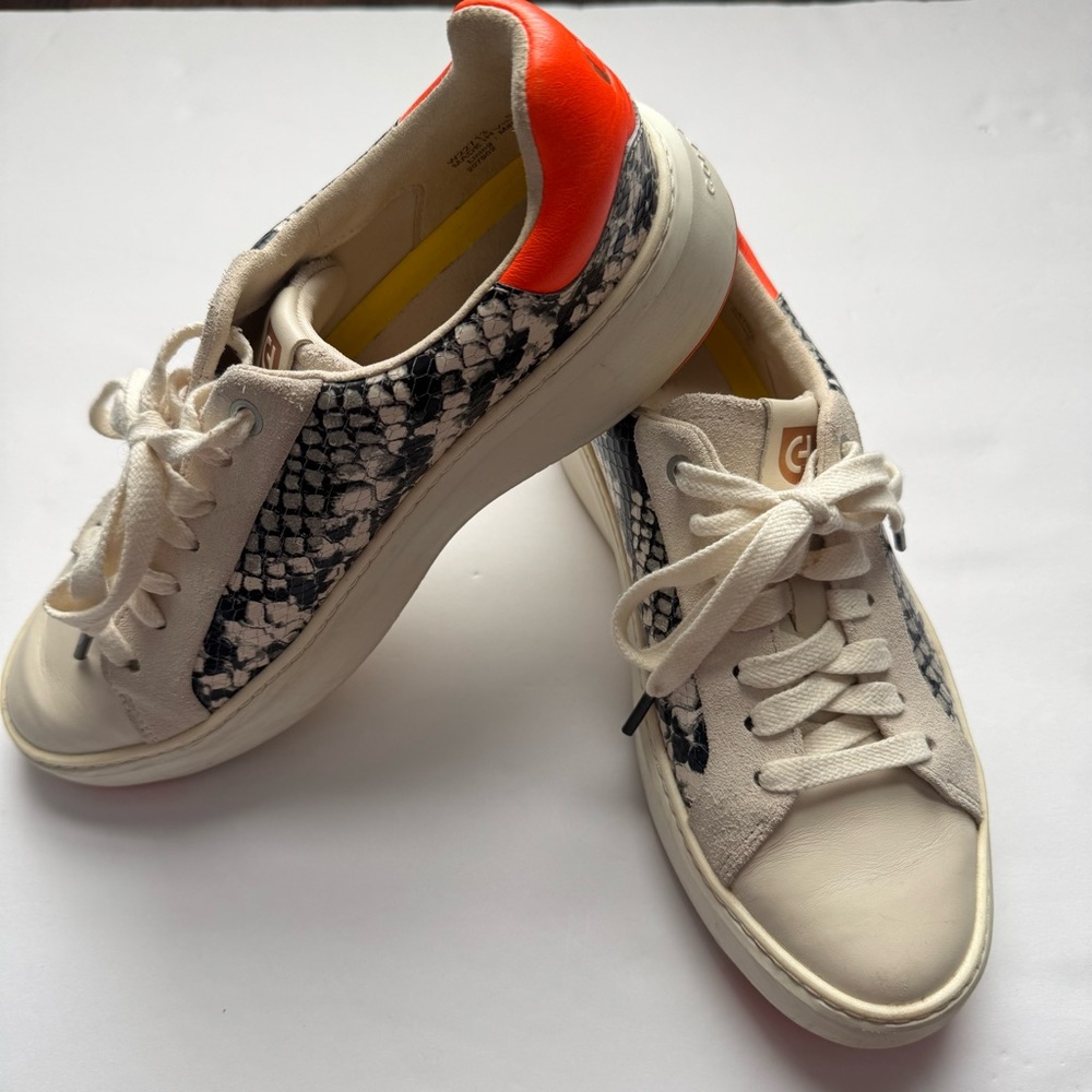 Cole Haan GrandPro Topspin Snakeskin Orange Women’s Sneakers Shoes Size 6.5 B